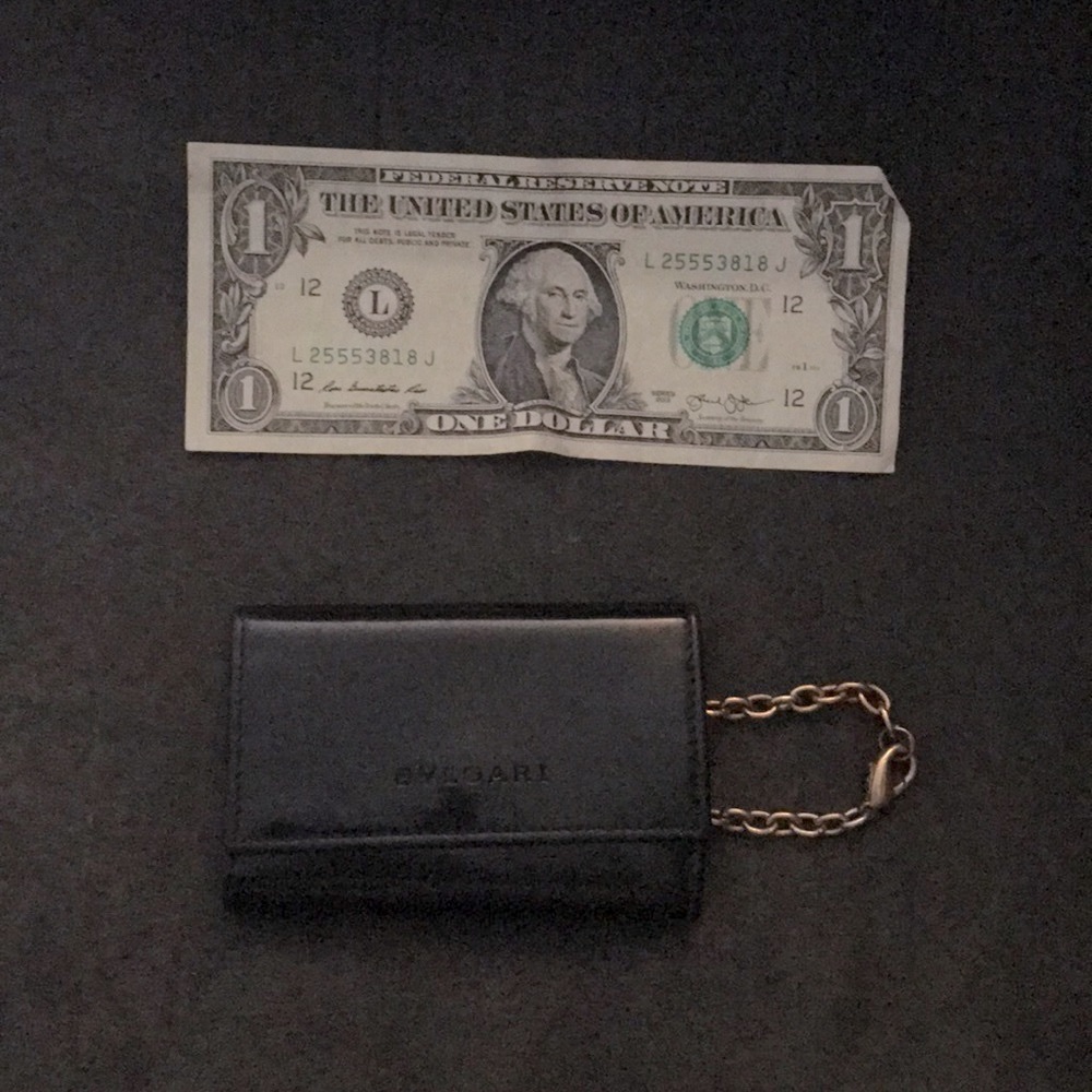 Authentic bvlgari key holder pouch